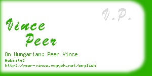 vince peer business card